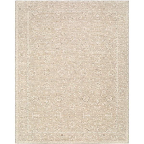 Nabela Noor Home Asha Oatmeal/Off-White Traditional Area Rug, 5 ft. 3 in. x 7 ft.