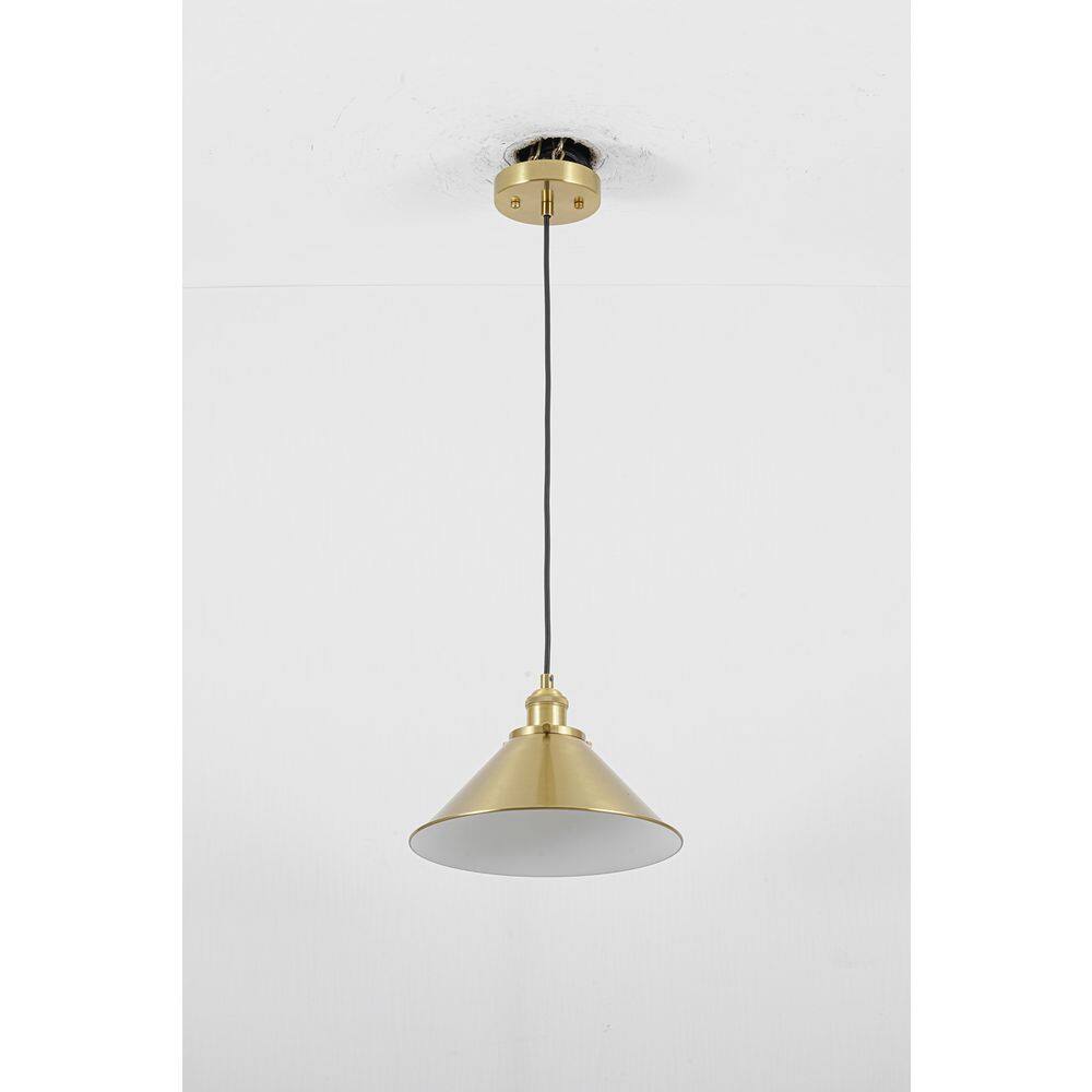 PCover 1-Light 11 in.W Raw Brass Cone Pendant Light for Kitchen Island and Dining Room price history on PriceWatchPro