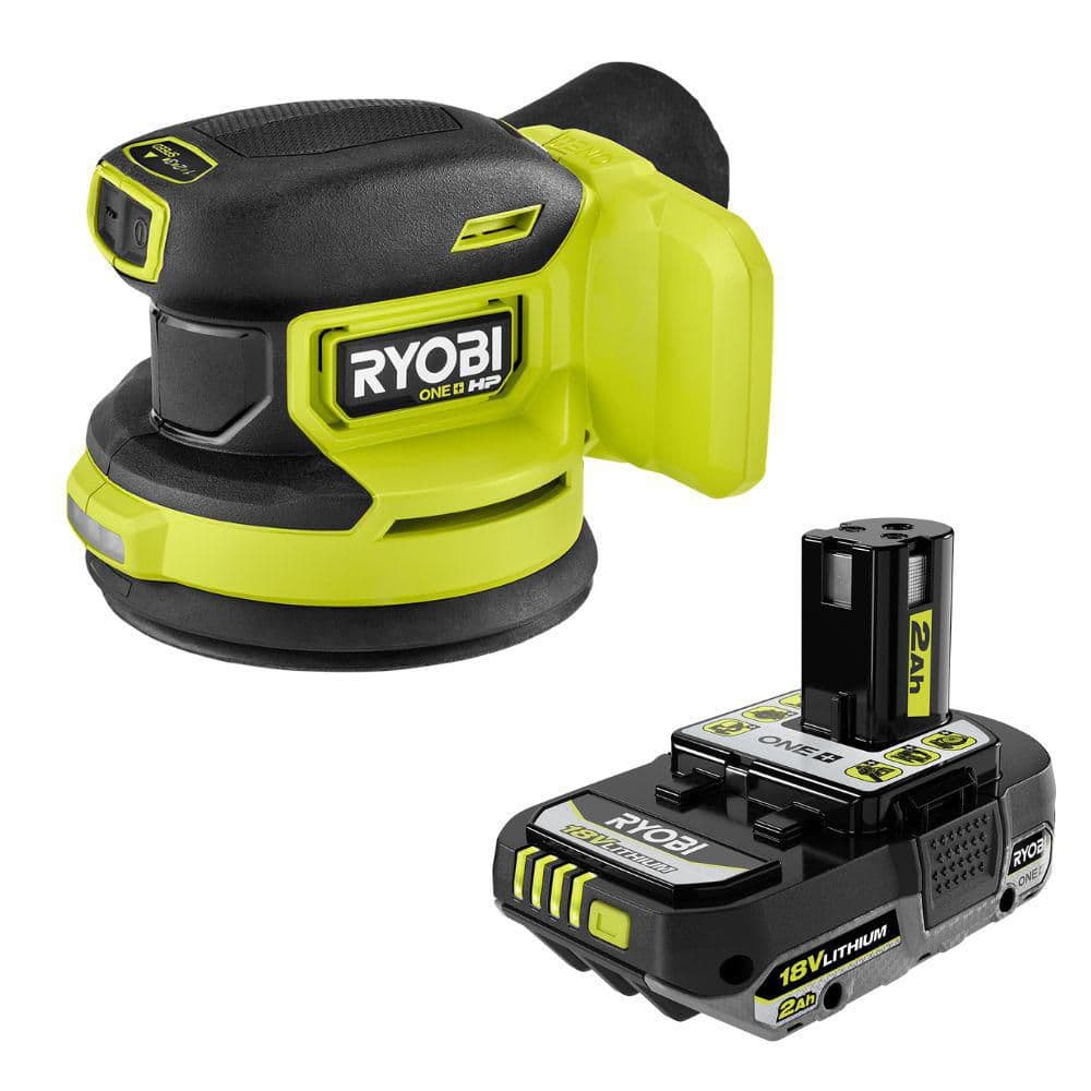 RYOBI ONE+ HP 18V Brushless Cordless 5 in. Random Orbit Sander with 2.0 Ah Battery