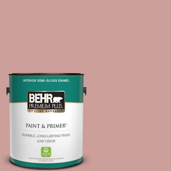 BEHR PREMIUM PLUS 1 gal. #170F-4 Fondue Semi-Gloss Enamel Low Odor Interior Paint & Primer