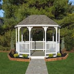 YC 12 ft. x 18 ft. Vinyl Oval Gazebo Kit Without Floor