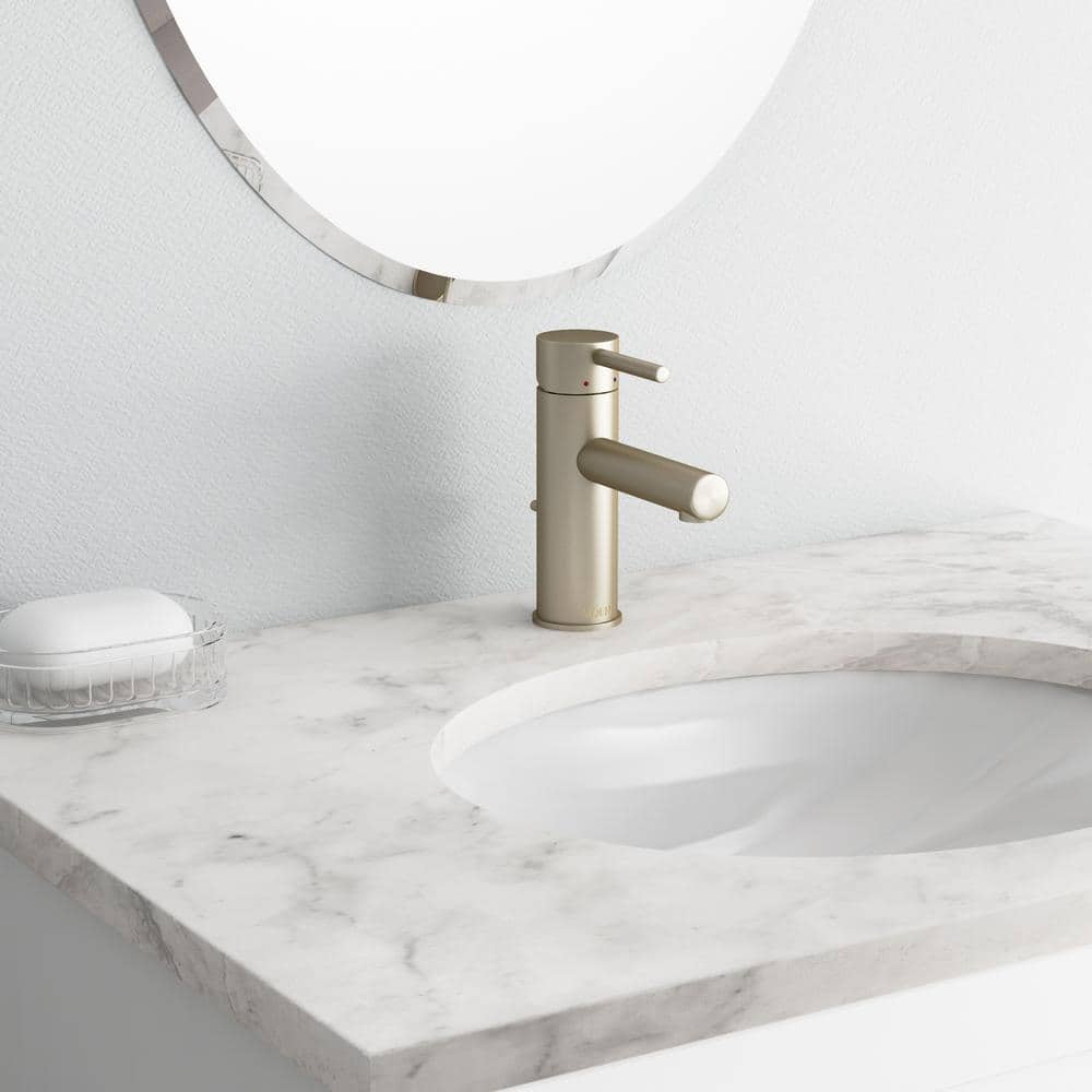 Brushed Nickel Single Lever Handle Lavatory Faucet