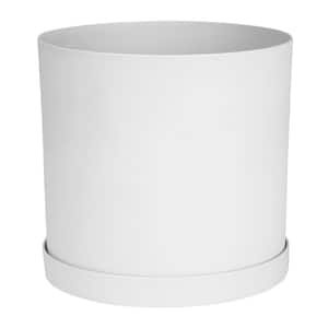 12 in. Mathers Resin White Planter