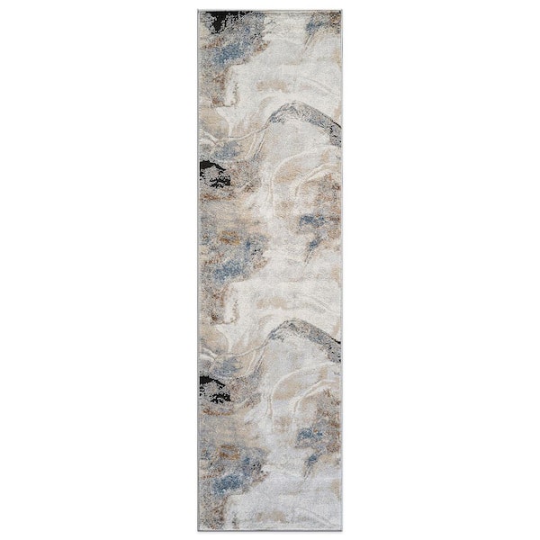 2 ft. 3 in. x 8 ft. Beige Desert Drift Area Rug