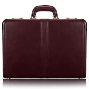 4.5 in. Harper Burgundy Top Grain Cowhide Leather Expandable Attache Briefcase