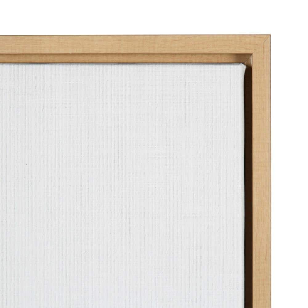 Natural Framed Giraffe Pencil Drawing on Canvas for Nursery