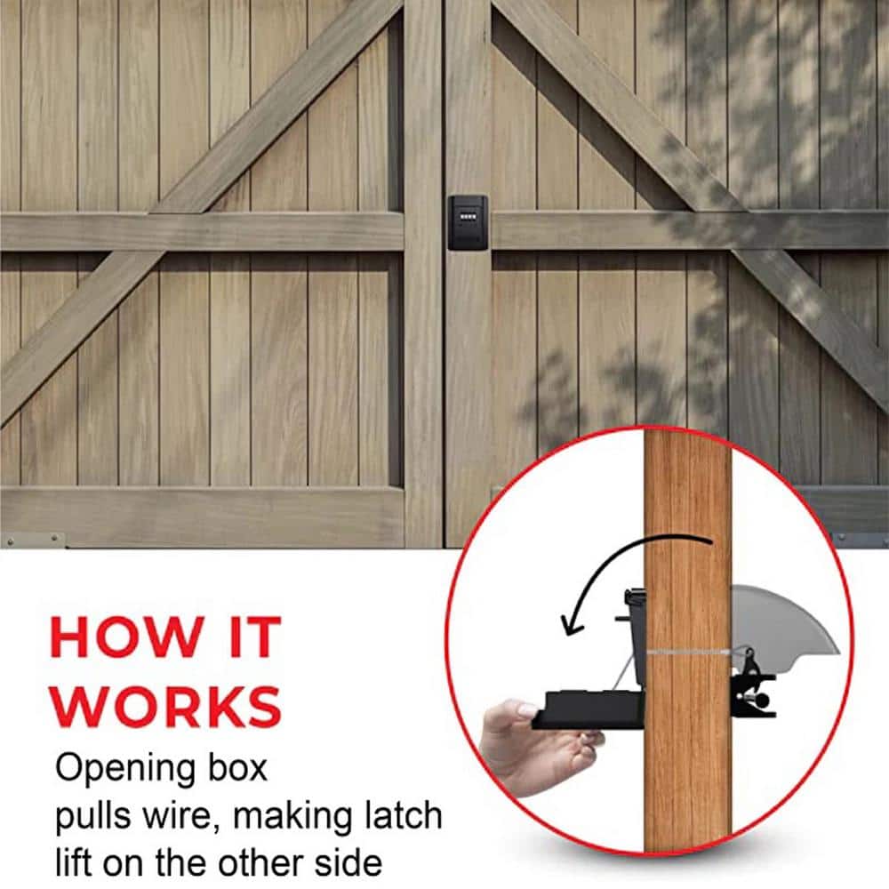 Yardlock Yardlock Keyless Gate Lock Kit, Black MBX2016Y3ESF The