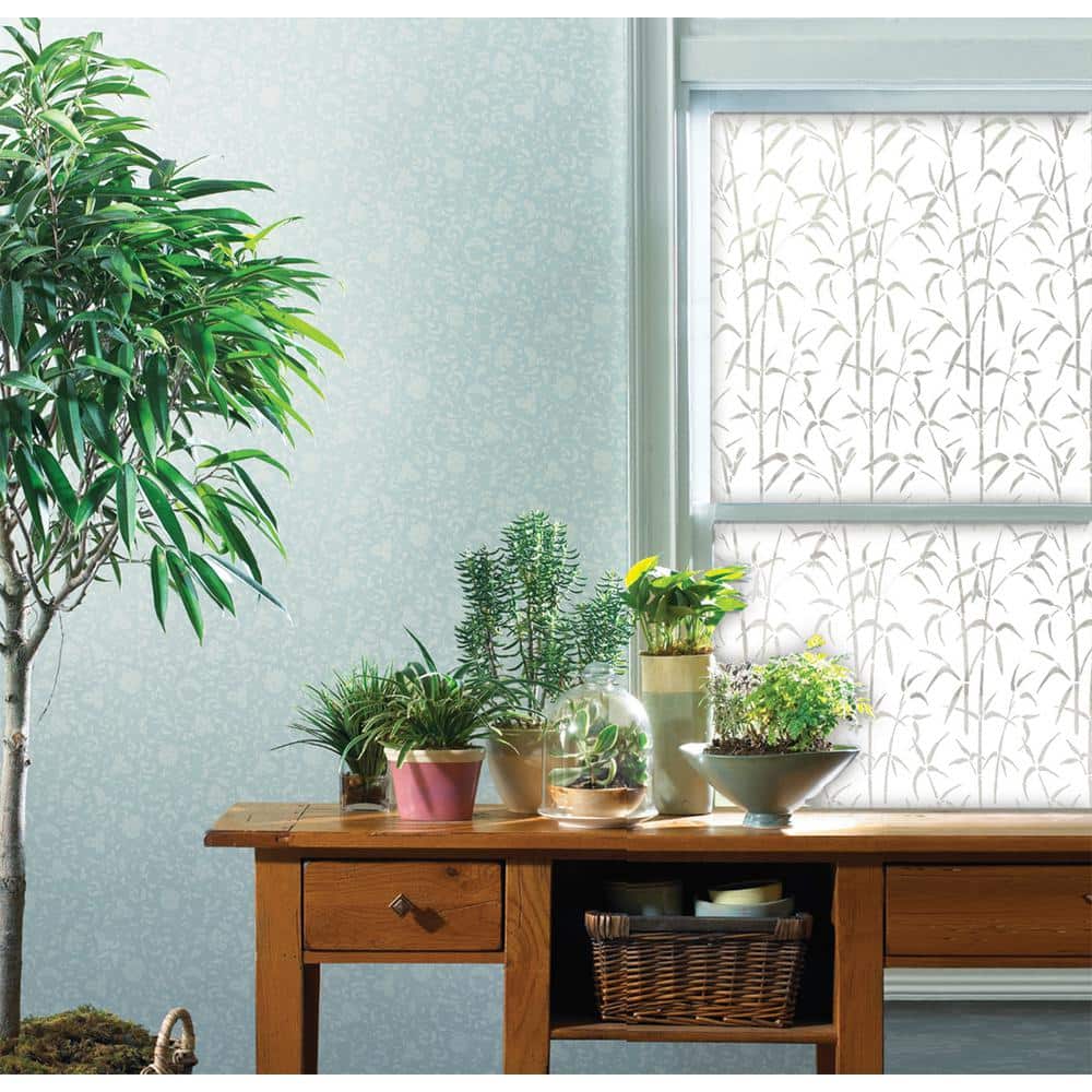 17.71 in. x 78.74 in. Bamboo Window Privacy Window Film
