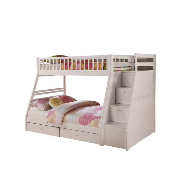 Homeroots Amelia White Twin Bunk Bed, Wildon Home Bunk Beds