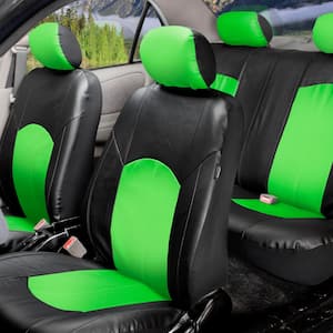 Highest Grade Faux Leather 47 in. x 23 in. x 1 in. Seat Covers - Full Set