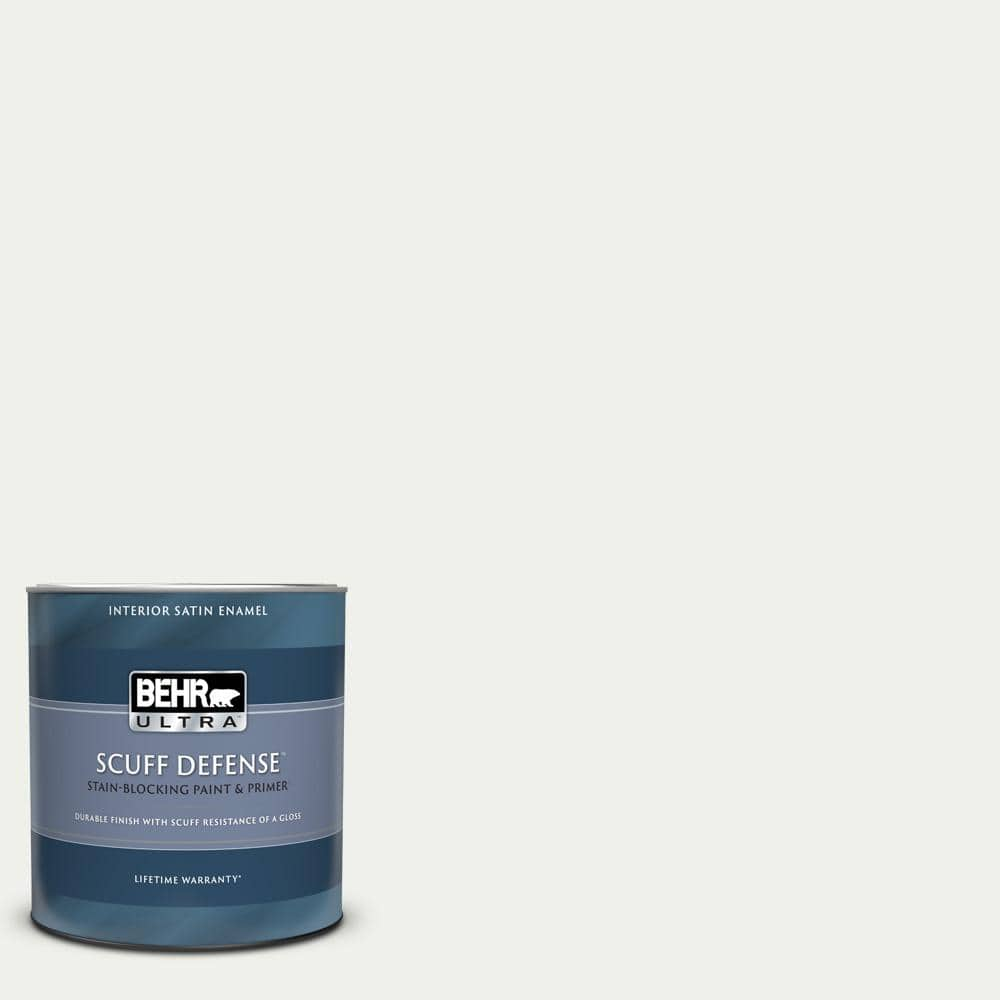 BEHR ULTRA 1 qt. #780E-1 Billowy Down Extra Durable Satin Enamel Interior  Paint & Primer 775004 - The Home Depot