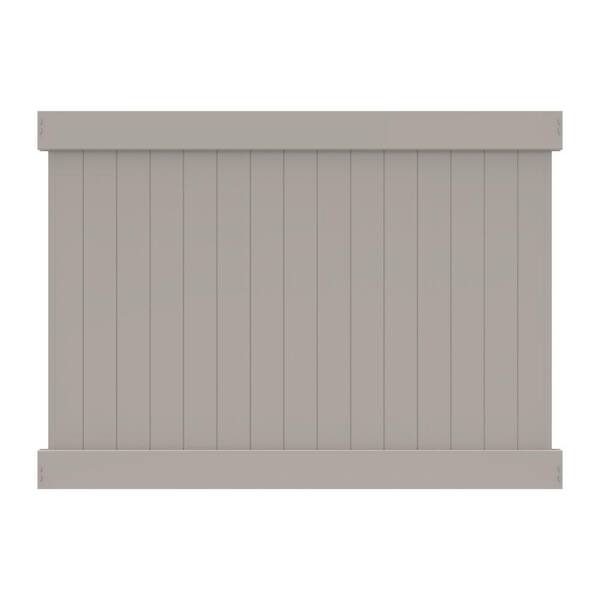 Barrette Outdoor Living Linden 6 Ft X 8 Ft Gray Vinyl Fence Panel Kit 