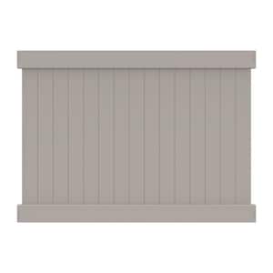 Linden 6 ft. x 8 ft. Gray Privacy Vinyl Fence Panel (Unassembled)