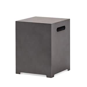 Reign Concrete Metal Outdoor Patio Tank Holder Side Table