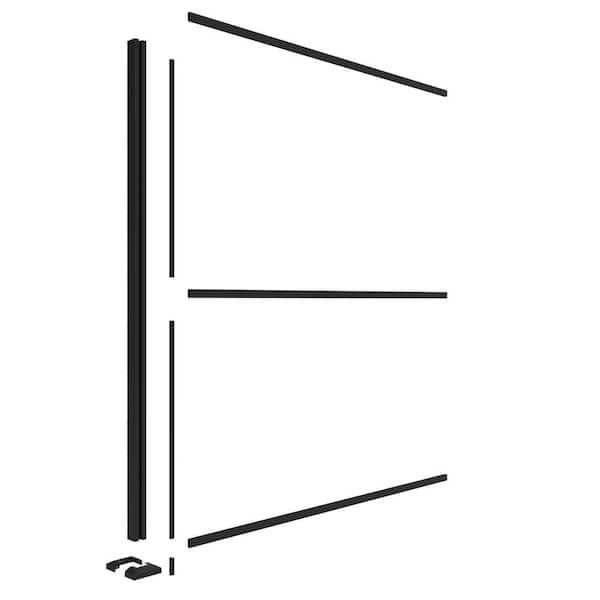 Barrette Outdoor Living 3 ft. x 6 ft. Matte Black Aluminum Decorative Screen Panel Corner Post Extension Kit