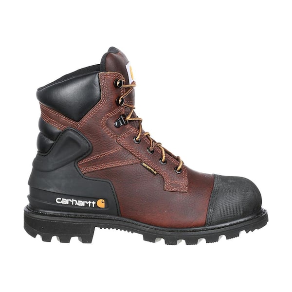 Carhartt Men's Waterproof 6'' Work Boots Steel Toe Brown Size