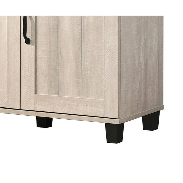 Tahanbath Corby 45 in. Dusty Gray Oak Finish 3-Door Shoe Cabinet Z
