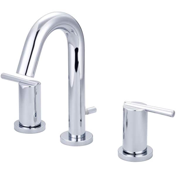 OLYMPIA I2V 4 in. Centerset Double-Handle Bathroom Faucet with Drain Assembly in Polished Chrome