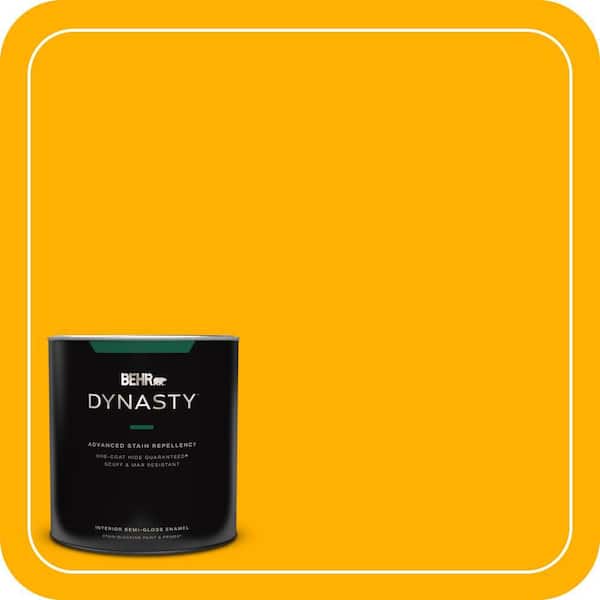 BEHR DYNASTY 1 qt. #S-G-350 Desert Glow Semi-Gloss Enamel Interior Stain-Blocking Paint and Primer