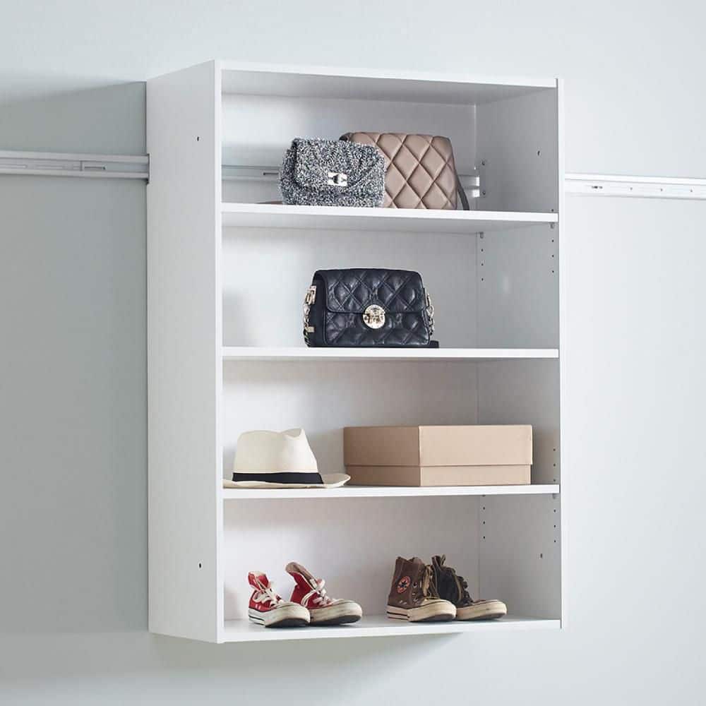 Benjara Vedz 31.5 in. W x 13.78 in. D White Melamine Wall Mount