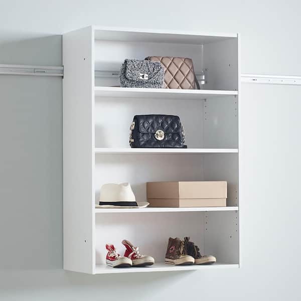 Benjara Vedz 31.5 in. W x 13.78 in. D White Melamine Wall Mount