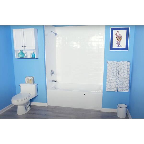 Shower Walls And Panels: Smooth Wall, Subway and Square Tile Bath