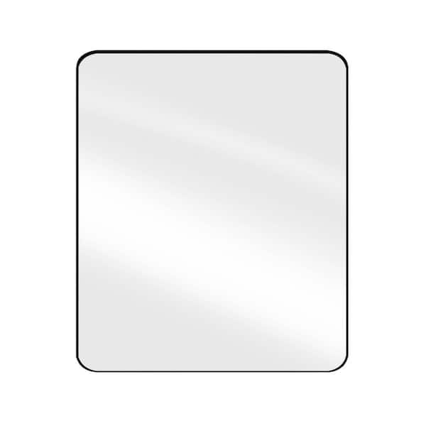 WELLFOR 30 in. W x 36 in. H Rectangle Aluminum Alloy Framed Wall Bathroom Vanity Mirror in Black
