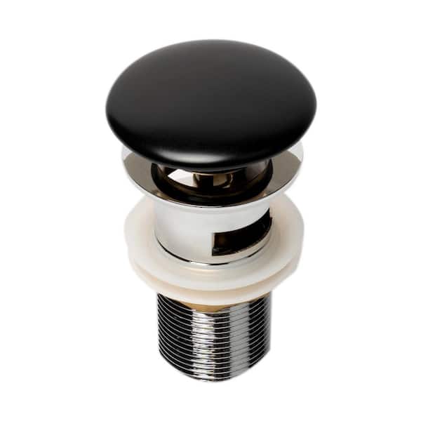 ALFI BRAND 2.88 in. Pop-Up Drain for Bathroom Sink in Black Matte with Overflow