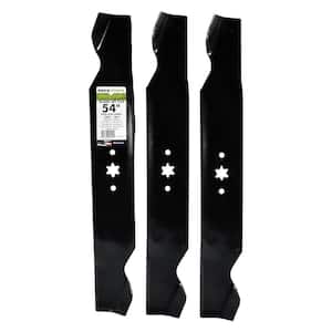 3 Blade Set for Many 54 in. Cut MTD, Cub Cadet, Troy-Bilt Mowers Replaces OEM #'s 742-0677, 742-0677A, 942-0677