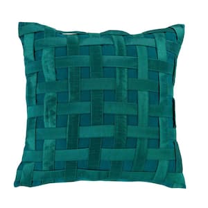 Dizzy Blue Polyester 16 in. x 16 in. Decorative Throw Pillow