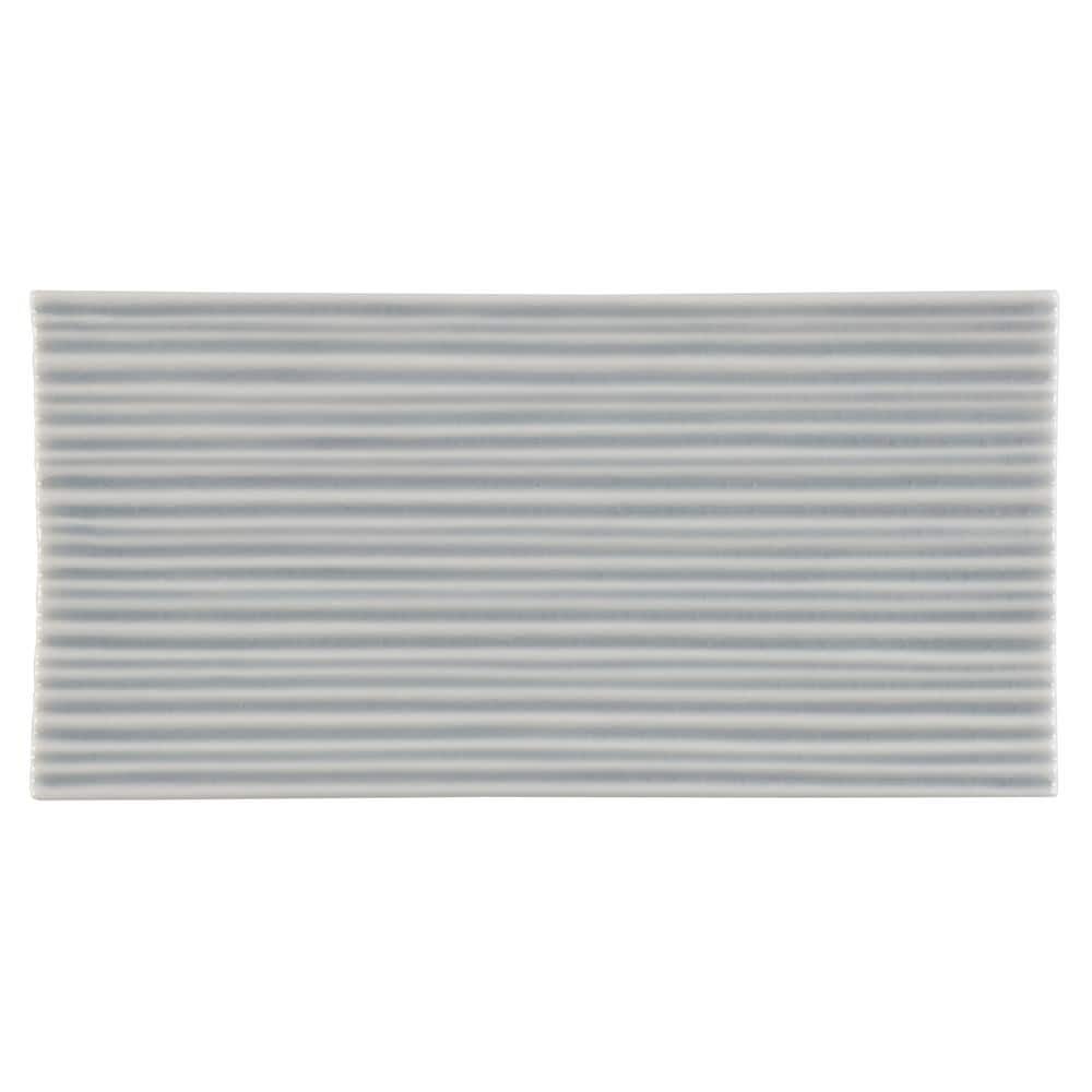 Sky Blue Polished Glass Subway Wall Tile for Bathroom and Kitchen