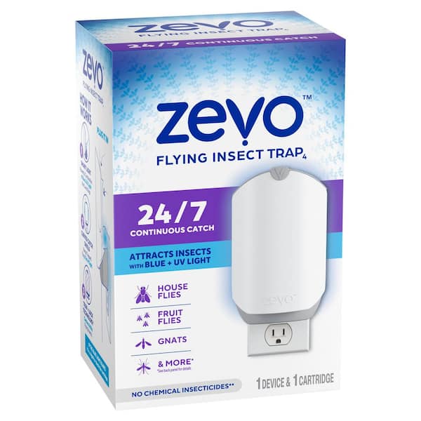 ZEVO Flying Insect Trap Full Size 1-Plug-In Device and 1-Refill