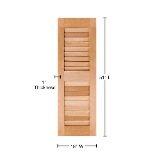 DECO Small SINGLE Old House Window Wood Louvered Hinged Shutter 27"L x x12" W 