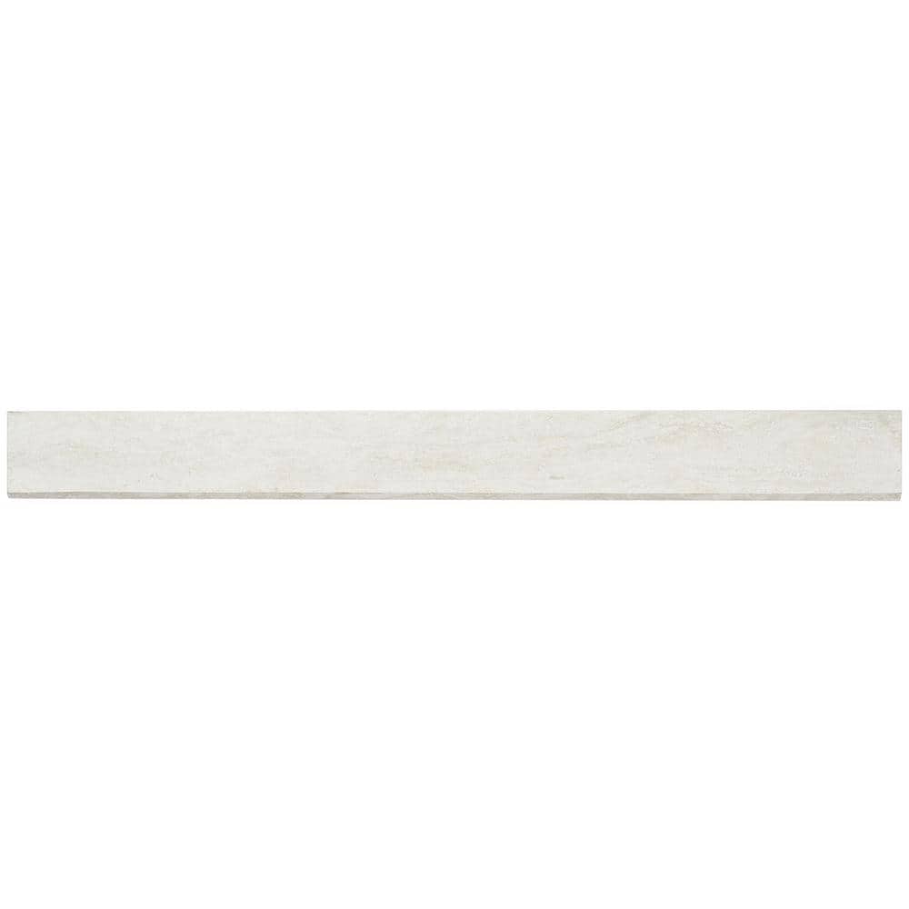 Essential Travertine White 2.24 in. x 23.50 in. Matte Porcelain Floor and Wall Bullnose Tile price history on PriceWatchPro
