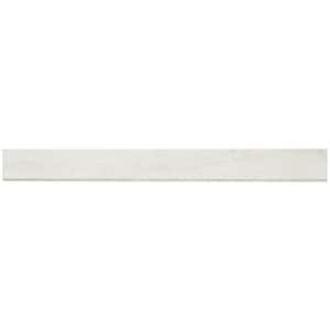 Essential Travertine White 2.24 in. x 23.50 in. Matte Porcelain Floor and Wall Bullnose Tile