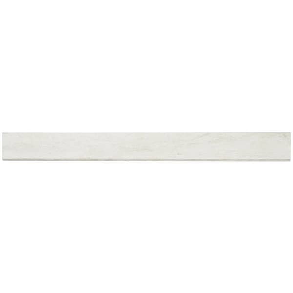 Ivy Hill Tile Essential Travertine White 2.24 in. x 23.50 in. Matte Porcelain Floor and Wall Bullnose Tile