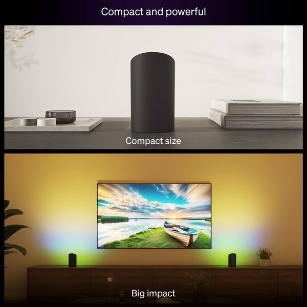 Philips Hue Play Wall Washer Integrated LED Light Black (2-Pack