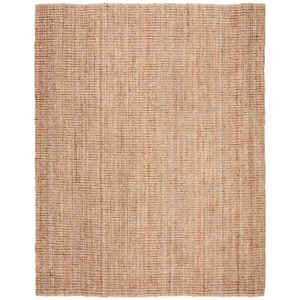 Natural Fiber Beige 8 ft. x 10 ft. Solid Area Rug