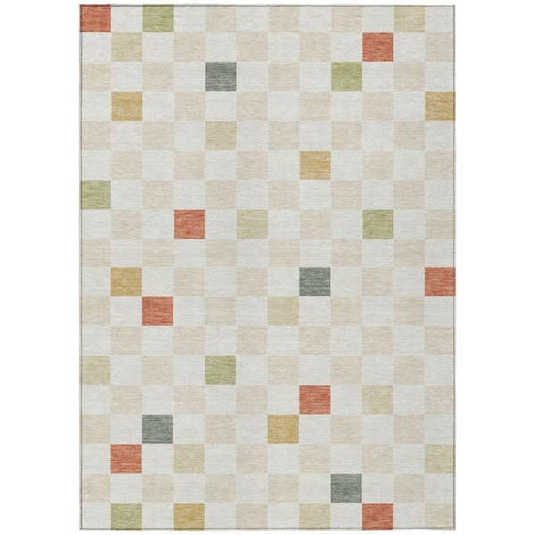 Chantille Machine Washable Indoor/Outdoor Abstract ACN2656 Ivory 3 ft. x 4 ft. Area Rug