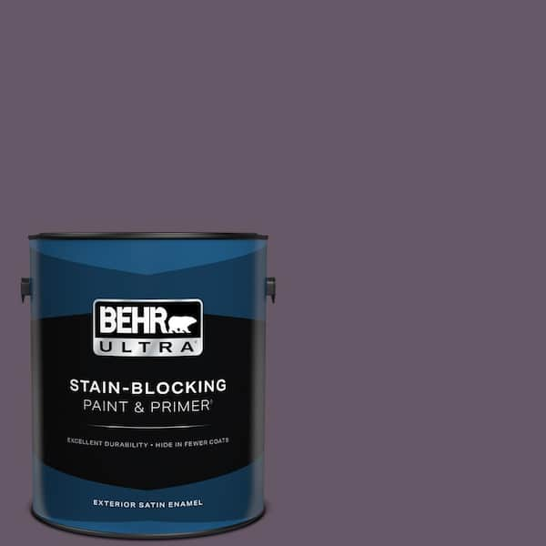 BEHR ULTRA 1 gal. #PPU17-05 Preservation Plum Satin Enamel Exterior Paint & Primer