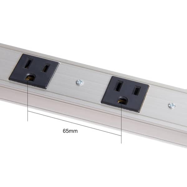 6-Outlet Aluminum Power Strip with 3 ft. Power Cord