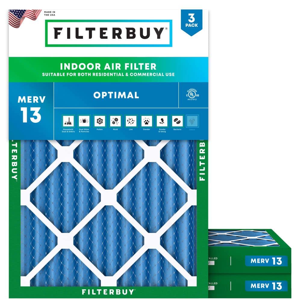 13 in. x 20 in. x 2 in. MERV 13 (FPR 10) Health Defense Pleated HVAC AC Furnace Air Filters Replacement (3-Pack) price history on PriceWatchPro