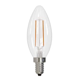 40 - Watt Equivalent Cool White Light B11 (E12) Candelabra Screw Base Dimmable Clear 4000K LED Light Bulb (8-Pack)
