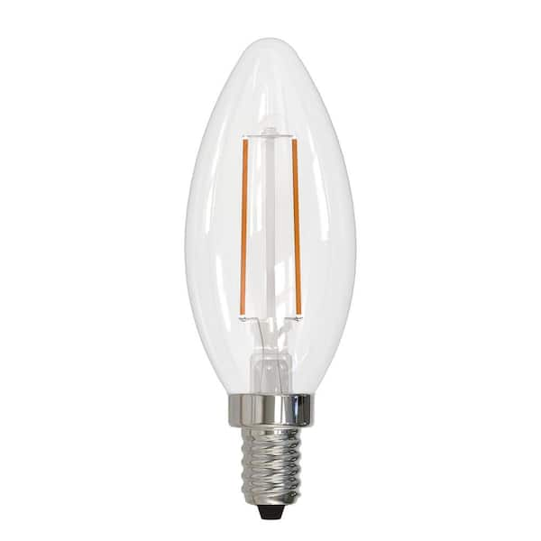 Bulbrite 40 - Watt Equivalent Cool White Light B11 (E12) Candelabra Screw  Base Dimmable Clear 4000K LED Light Bulb (8-Pack) 861629 - The Home Depot