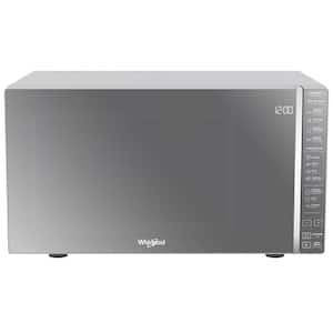 21 in. 1.1 cu. ft. Countertop Microwave in Silver with Automatic Cleaning Option