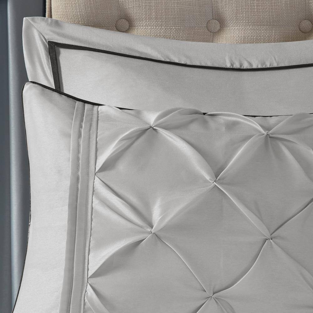 Gray King Microfiber 24-Piece Bed in a Bag Set
