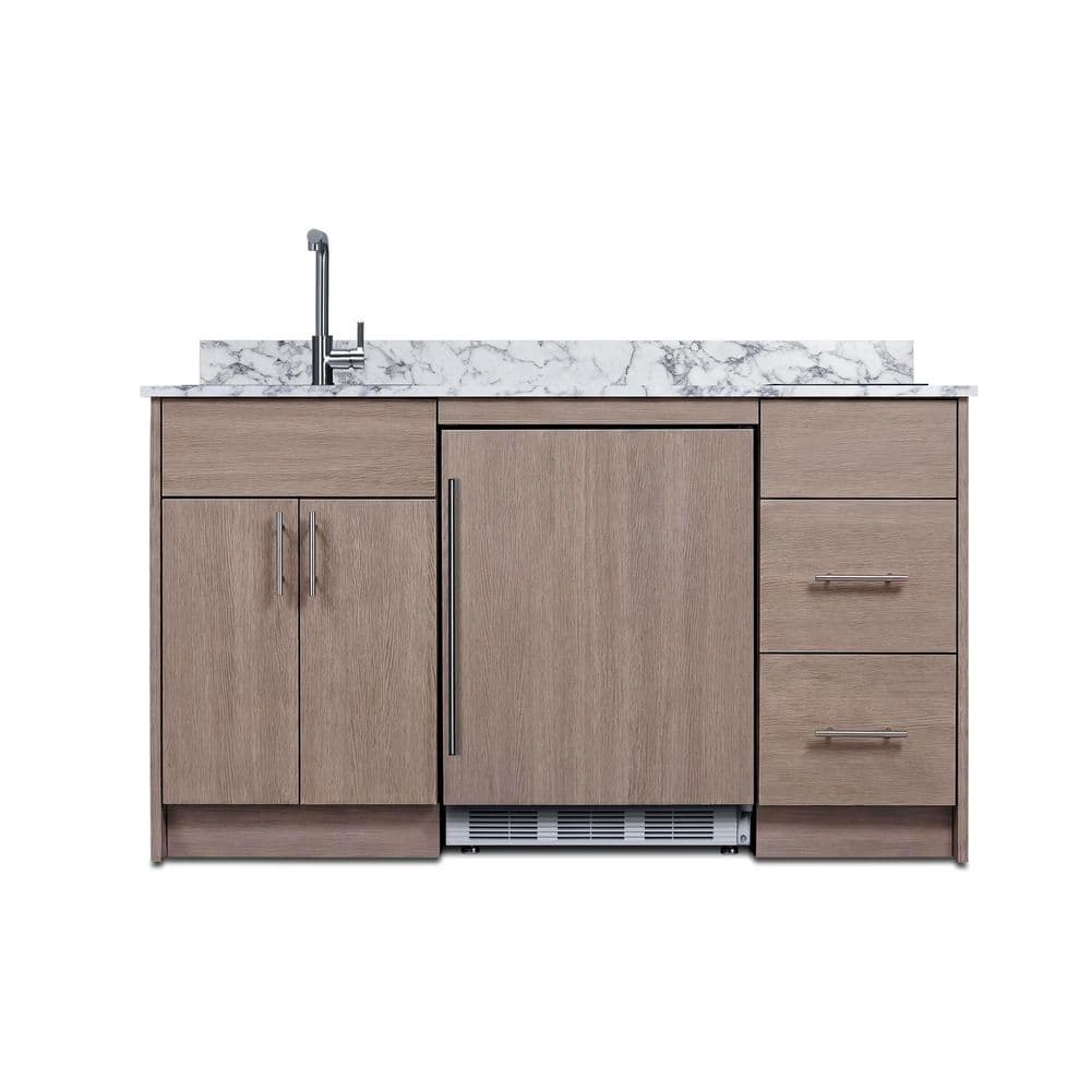 63 in. Compact Kitchen in Wood Look price history on PriceWatchPro