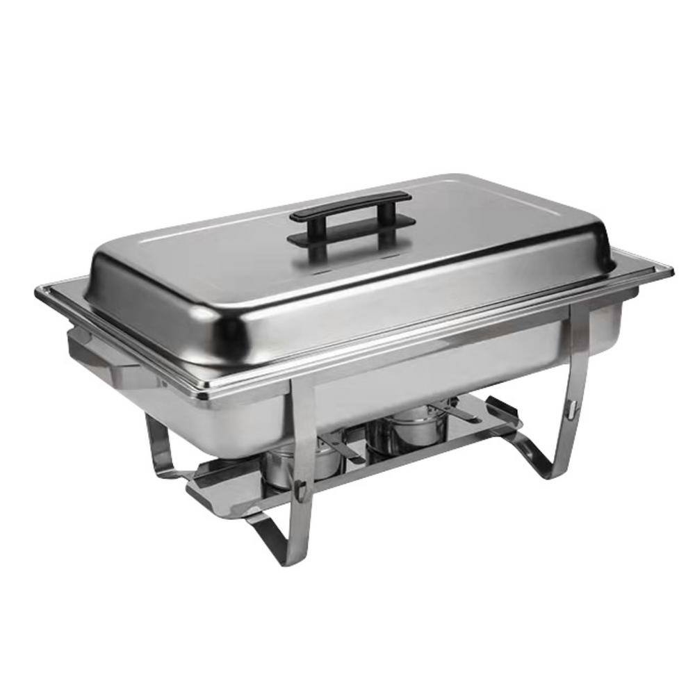 Aoibox 8 Qt. 4-Sets of 5-Pcs. Buffet Catering Dish For Home and Outdoor Chafing Dish Set with Stand