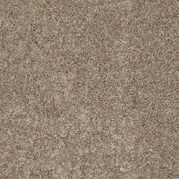 TrafficMaster Palmdale II - Cobblestone - Brown 31.2 oz. Polyester Texture Installed Carpet