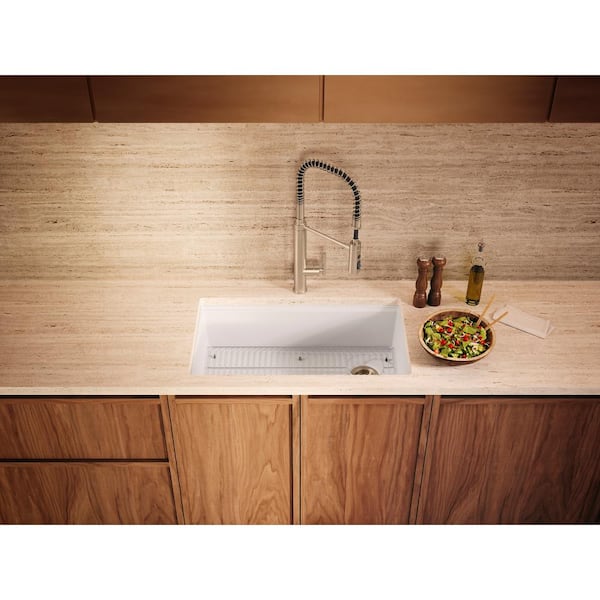 Billings 32.5 in. Undermount Single-Bowl Kitchen Sink in Matte White